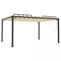 Pergola s lamelovou střechou 3 x 4 m hliník / látka Dekorhome Vida (foto 8)