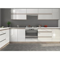 Horní skříňka G 80, vysoký bílý lesk/dub sonoma, LINE Kondela (foto 4)