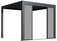 Pergola posuvná zástěna 3 m pro bioklimatickou šedočerná Rojaplast (foto 4)