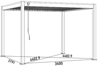 Bioklimatická pergola INTRO NEO 3,6x3 m Rojaplast (foto 11)