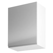 Horní skříňka AURORA G601F – Bílá / šedý extra vysoký lesk, levá Kondela