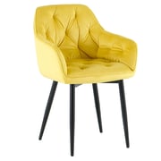 Designové křeslo FEDRIS 2 NEW – Žlutá Velvet látka Kondela
