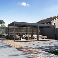 Pergola PANEL WOOD LAMELY zastínění sklápěcí horizontální 1,3 m pro bioklimatickou Rojaplast (foto 12)