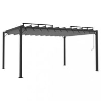 Pergola s lamelovou střechou 3 x 4 m hliník / látka Dekorhome Vida (foto 6)