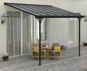 Pergola BRUCE F polykarbonát – Černá / transparentní Rojaplast
