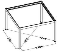 Pergola PRESTIGE Luxusní elektrická bioklimatická 4x4 m hliník volně stojící Rojaplast (foto 8)
