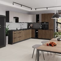 Dvířka na myčku nádobí, ořech okapi/černá, MENZO ZM 713x596 Kondela (foto 4)