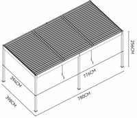 Bioklimatická pergola INTRO DUO 8x4 m Rojaplast (foto 22)