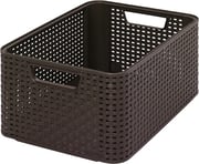 Úložný box STYLE M – hnědá Rojaplast