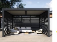 Pergola PANEL LAMELY zastínění fixní horizontální 1,3 m pro bioklimatickou Rojaplast (foto 5)