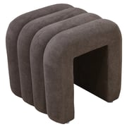 Designový taburet SUNDO – Hnědá látka Kondela