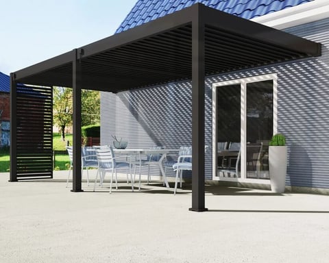Bioklimatická pergola ke stěně INTRO PLUS 6x3 m Rojaplast
