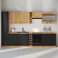 Dvířka na myčku, černý mat / dub artisan, Monro ZM 713x596 Kondela (foto 5)