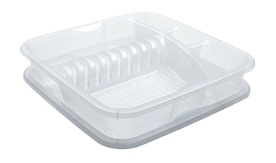 ROTHO GEOMETRIC Odkapávač na nádobí transparent Rojaplast