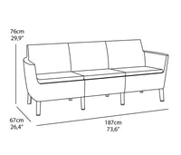 SALEMO 3 seater sofa Rojaplast (foto 4)