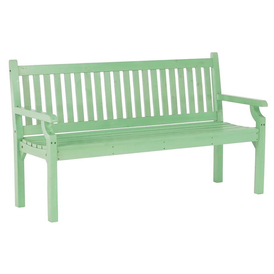 Dřevěná zahradní lavička, neo mint, 150 cm, KOLNA Kondela
