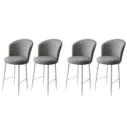 Barová židle ALTE – Set 4 ks / Šedá / Bílá ASIRGROUP