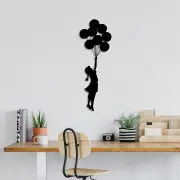 Dekorace BANKSY – Černá / 12 ASIRGROUP