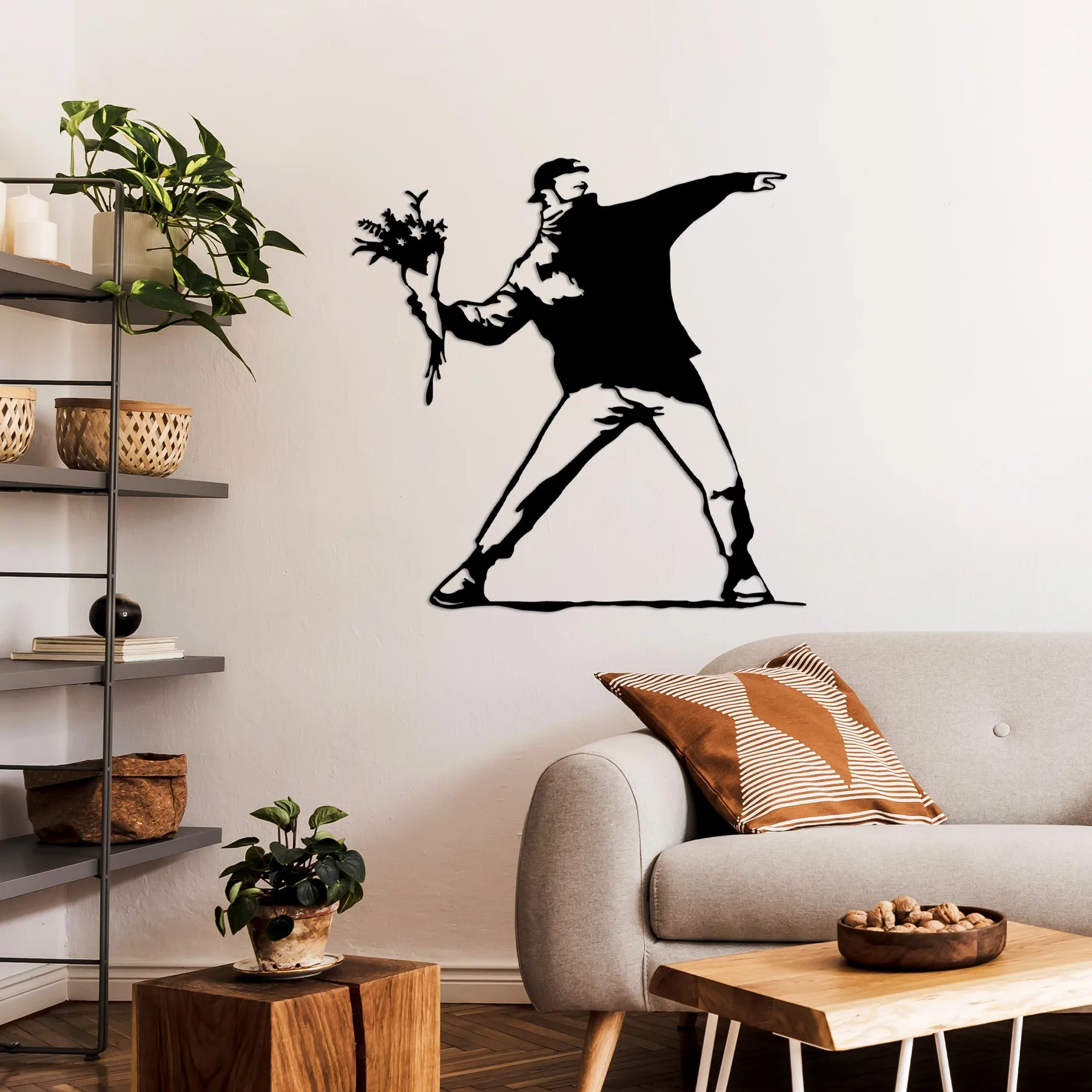 Dekorace BANKSY Metal 01 ASIRGROUP