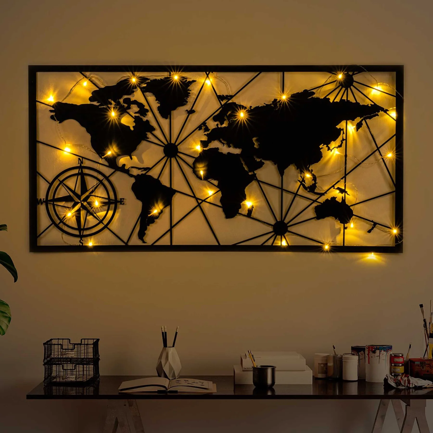 Dekorace WORLD Map Led 452 ASIRGROUP