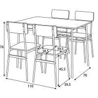 Jídelní set s 4 židlemi AUT-O2156 Autronic (foto 8)