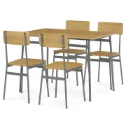 Jídelní set s 4 židlemi AUT-O2156 – OAK Autronic