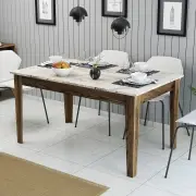 Jídelní stůl MILAN – Ořech / Bílá / 515 ASIRGROUP