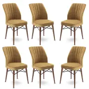 Jídelní židle FLEX (set 4 ks) – Set 6 ks / Cappuccino / Hnědá ASIRGROUP