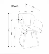Jídelní židle K576 Halmar (foto 8)