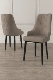 Jídelní židle TREX – Set 4 ks / Cappuccino / Černá ASIRGROUP