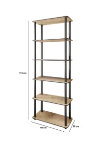Knihovna BOOKCASE 6 Rect ASIRGROUP (foto 5)