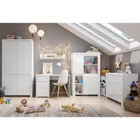 Komoda 2D1S, bílý lesk, LINDY Kondela (foto 5)