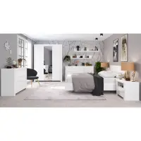 Komoda 2D1S, bílý lesk, LINDY Kondela (foto 6)