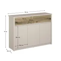 Komoda, kašmír/dub evoke, KAROS 3D2S Kondela (foto 6)