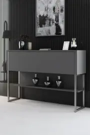 Komoda LUXE – Stříbrná / Antracitová ASIRGROUP