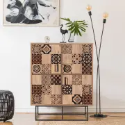 Komoda QUANTUM – Solo / Borovice / Černá / Hnědá / Solo / Mosaic ASIRGROUP