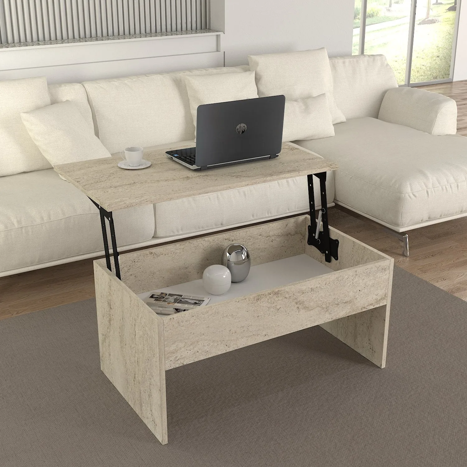 Konferenční stolek AKILLI – Travertine ASIRGROUP
