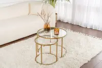 Konferenční stolek GOLD-TRANSPARENT-60-42 ASIRGROUP