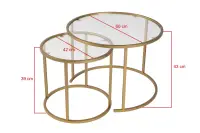 Konferenční stolek GOLD-TRANSPARENT-60-42 ASIRGROUP (foto 7)