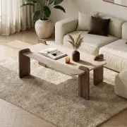 Konferenční stolek RENARD – Travertine / Ořech ASIRGROUP