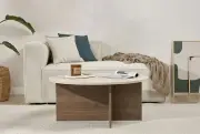 Konferenční stolek SOLEIL – Travertine / Ořech ASIRGROUP
