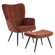 Křeslo s podnoží HABEN – Hnědá Velvet látka/černá Kondela