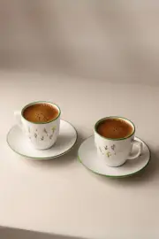 Kuchyňské doplňky BOTANICAL (set 4 ks) – Set 4 ks / Bílá / Zelená ASIRGROUP
