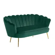 Luxusní pohovka NOBLIN – 2, 5-sed, smaragdová Velvet / zlatá, styl Art-deco Kondela