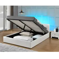 Manželská postel s RGB LED osvětlením JADA NEW Kondela (foto 4)