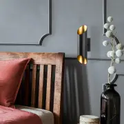 Nástěnná lampa CUT – Černá / Zlatá ASIRGROUP