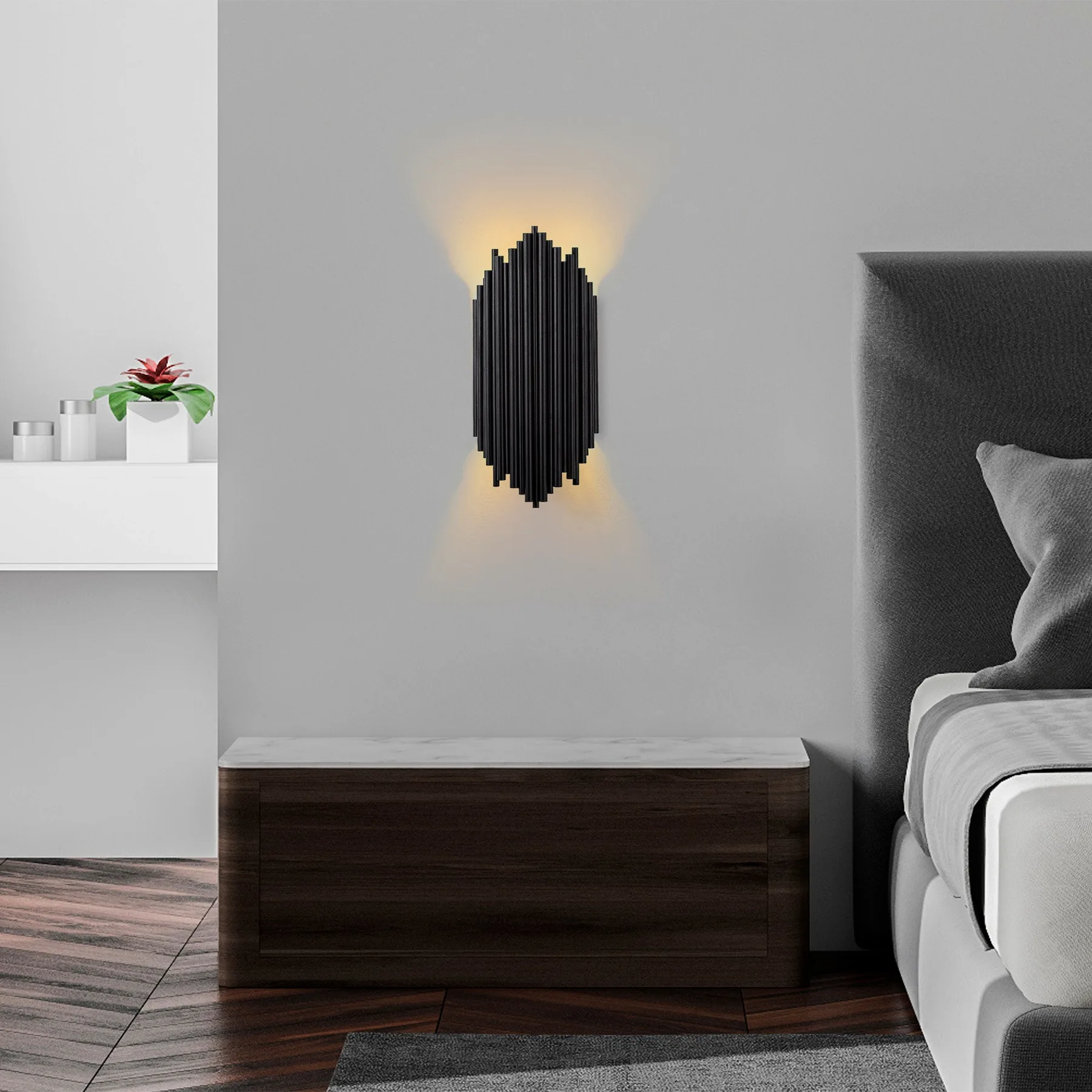 Nástěnná lampa KARA – Černá ASIRGROUP (foto 16)
