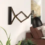 Nástěnná lampa SIVANI – Černá / Vintage ASIRGROUP