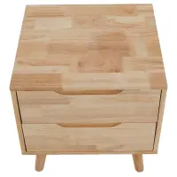Noční stolek, masivní dřevo, přírodní, BRUNI Kondela (foto 2)