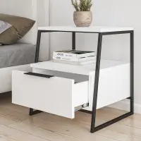 Noční stolek PAL White v2 ASIRGROUP (foto 2)